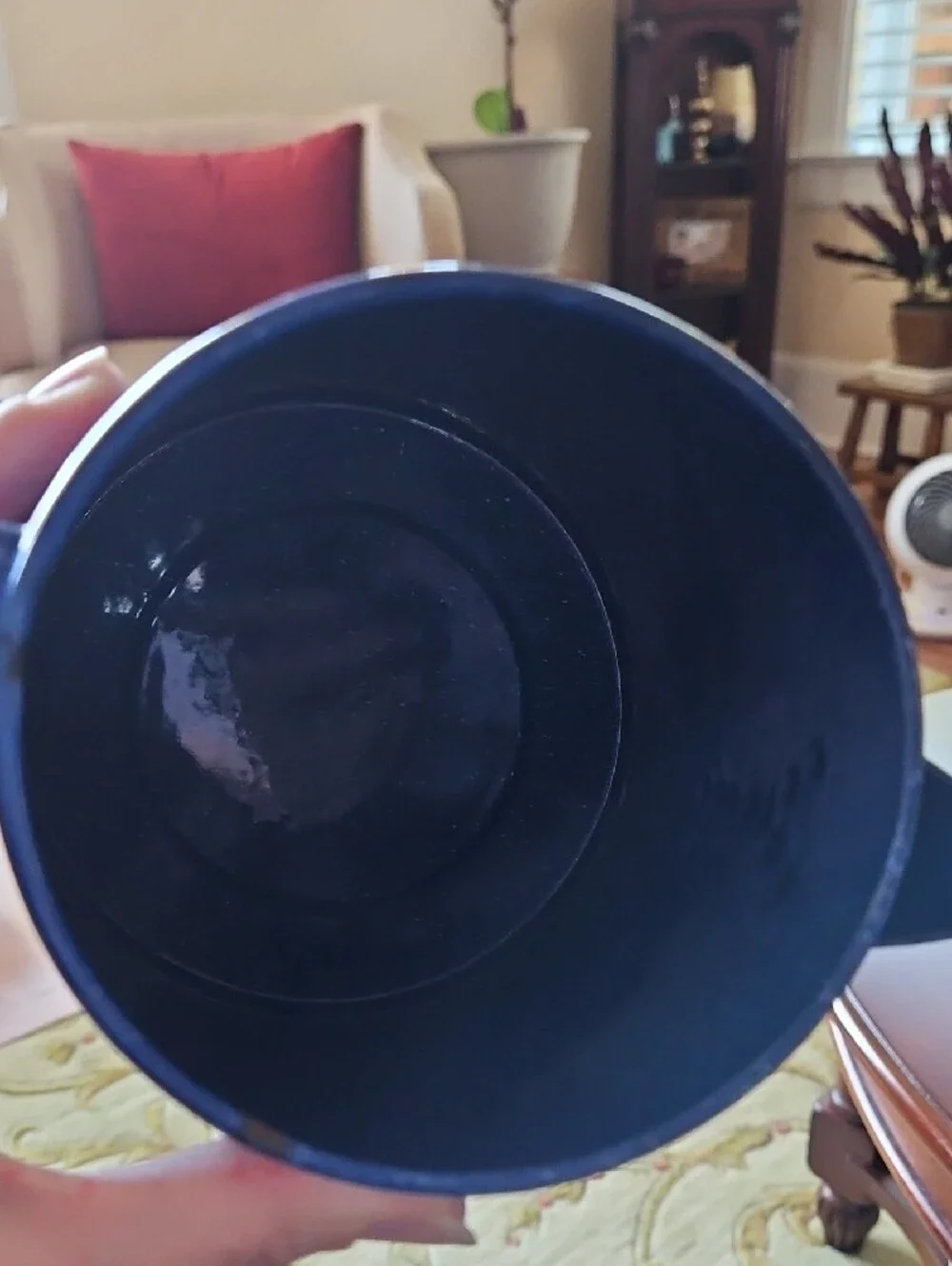 Classic Blue Speckled Enamel Coffee Pot & Two Mugs